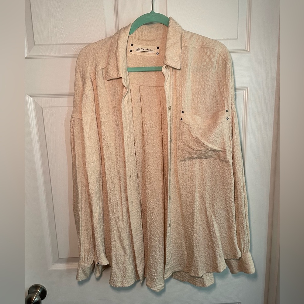 We the Free Hidden Valley Oversized Draped Button Down Shirt size medium